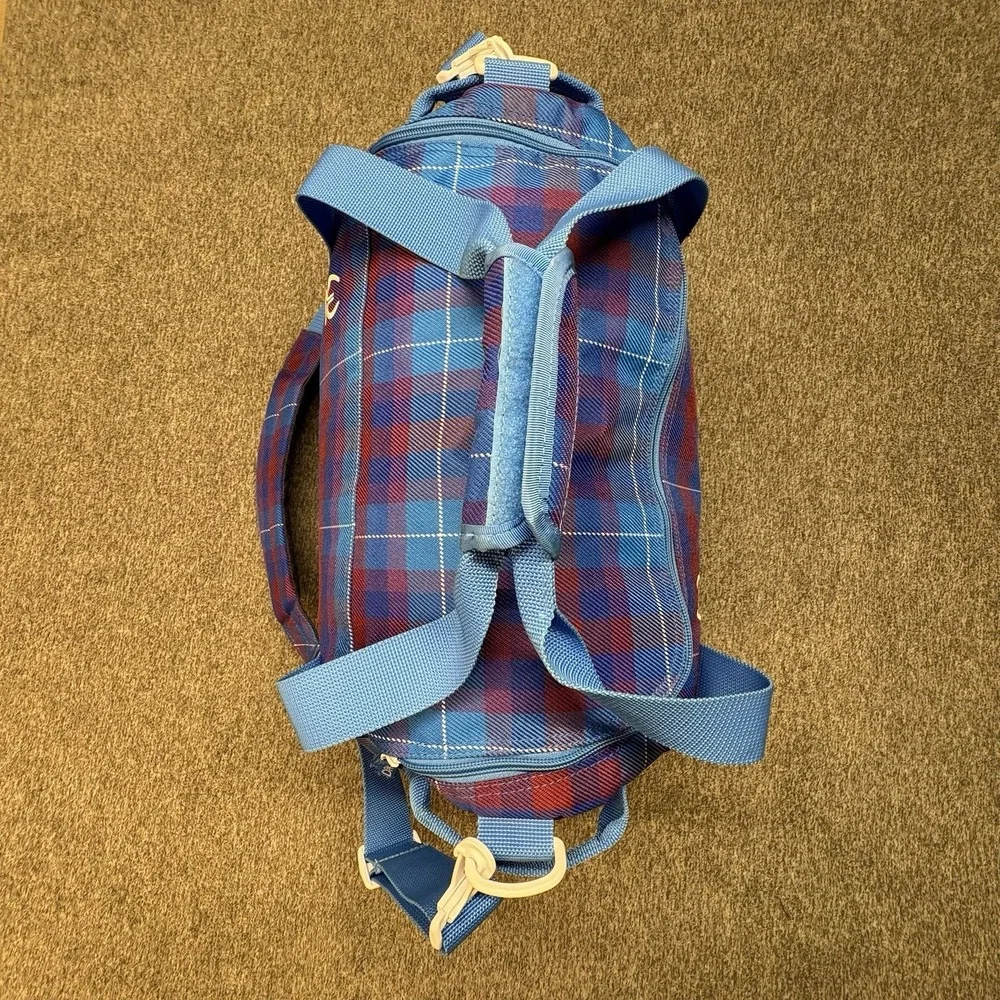 Dakine EQ Sports Bag Duffle Red‎ Blue Plaid Print Gym Carry On